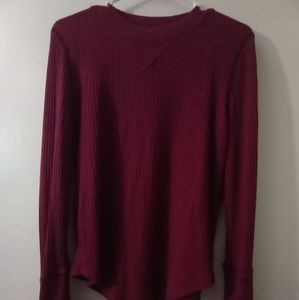 Free People Thermal Lace Up Cuff Shirt.